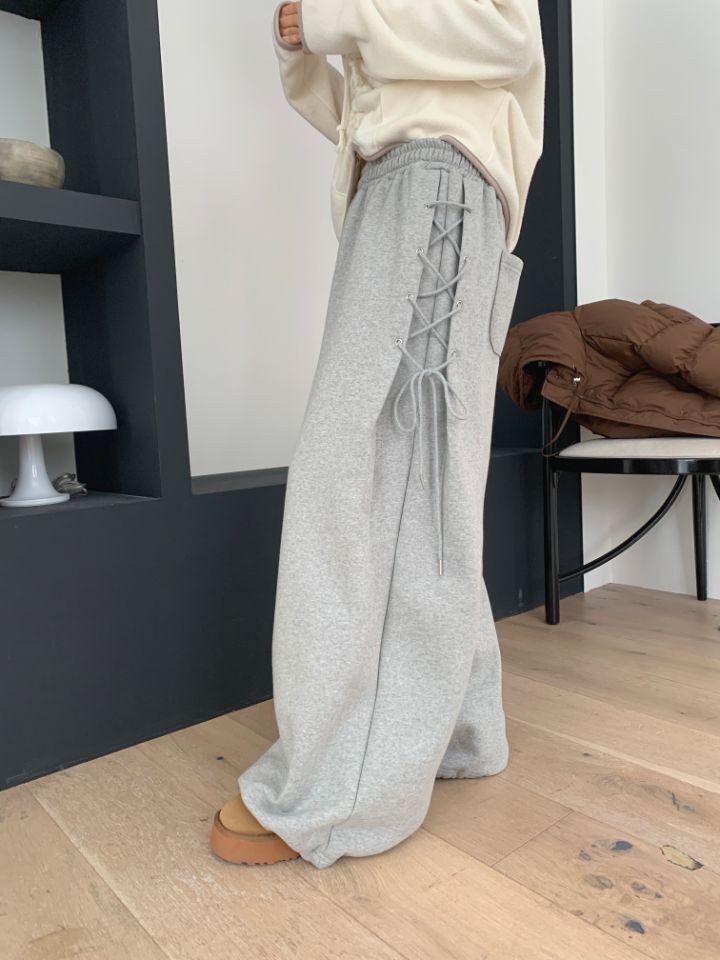 4LEAF直郵韓國代購女裝新品24秋冬時尚熱賣真品休閑褲拉絲4LEAF休閑褲