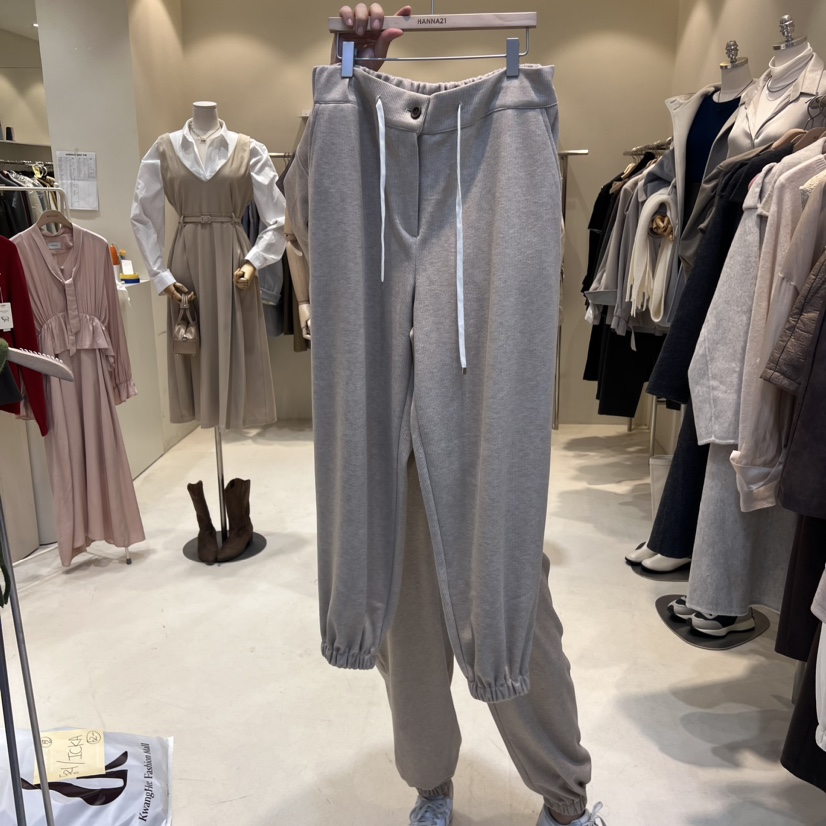 HANNA21韓國直郵東大門代購女裝新品真品熱賣休閑褲奶油色HANNA21休閑褲圖色2