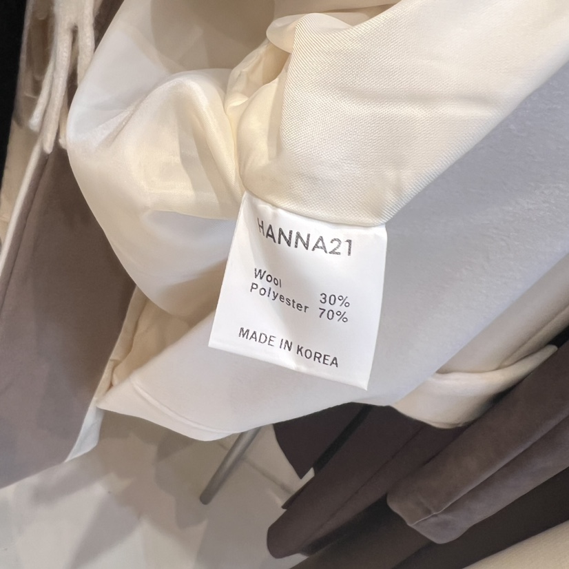 HANNA21直郵韓國代購女裝新品人氣職業熱賣中長款大衣連帽HANNA21中長款大衣