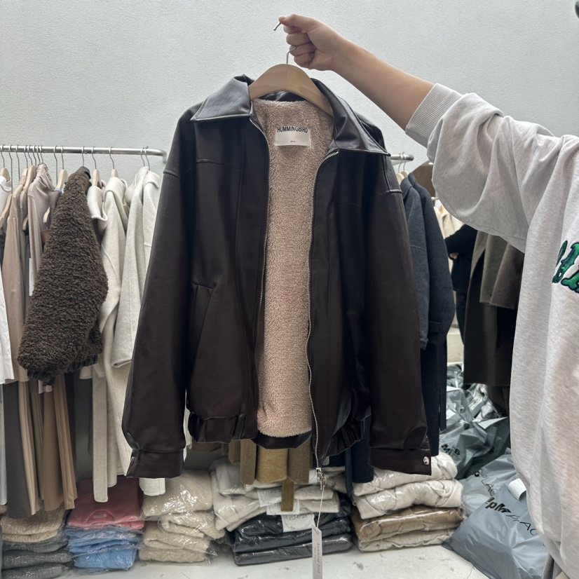 humming bird直郵韓國代購女裝新品時尚熱賣真品休閑夾克皮革HUMMING BIRD夾克