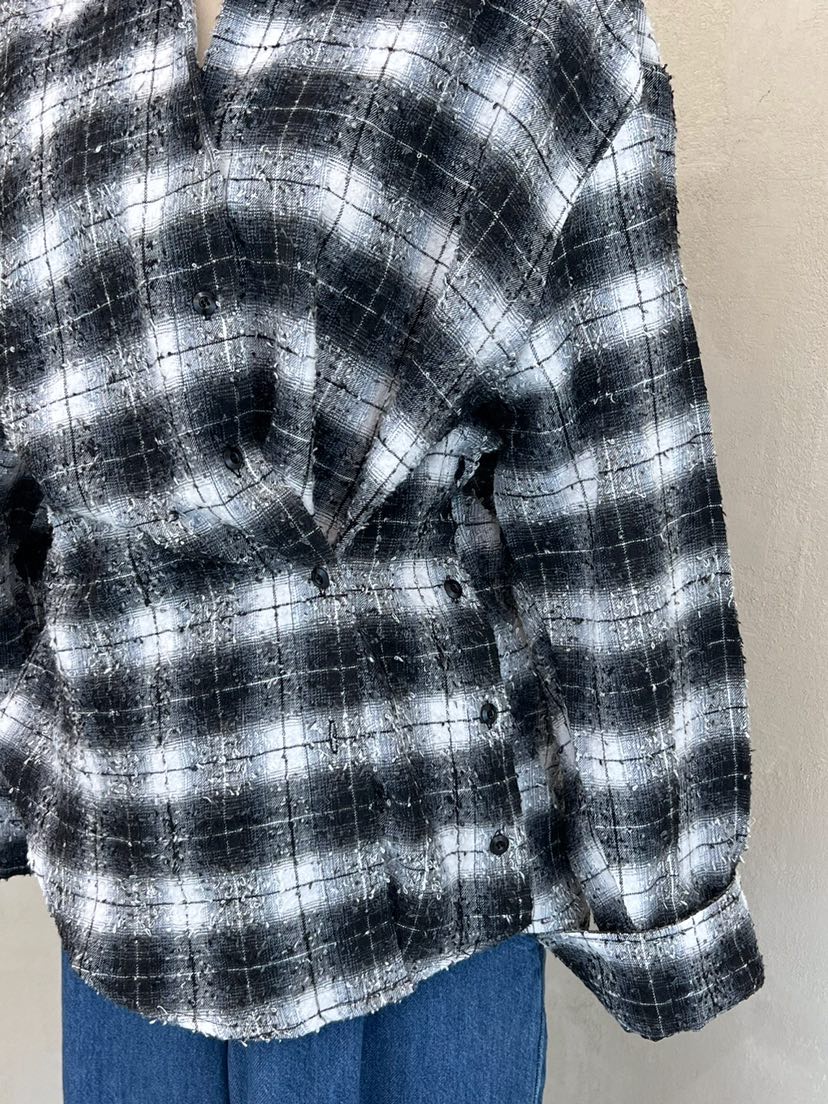 LAUNDRY韓國直郵女裝新款時尚真品職業人氣熱賣襯衫蕾絲衫格子LAUNDRY襯衫/蕾絲衫