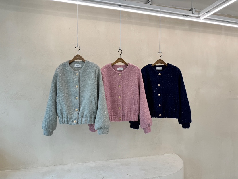 LAUNDRY直郵韓國代購女裝新款推薦24秋冬休閑職業夾克花呢LAUNDRY夾克