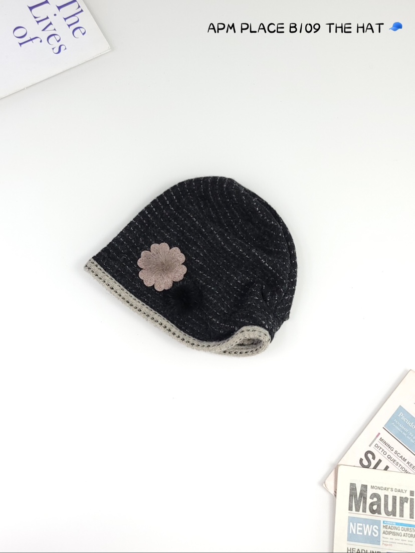 THE HAT韓國直郵東大門代購女裝新品24秋冬熱賣帽子褶皺THE HAT帽子
