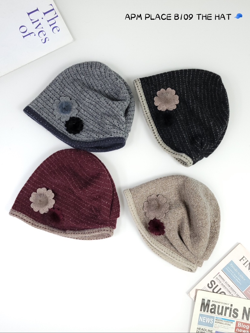 THE HAT韓國直郵東大門代購女裝新品24秋冬熱賣帽子褶皺THE HAT帽子