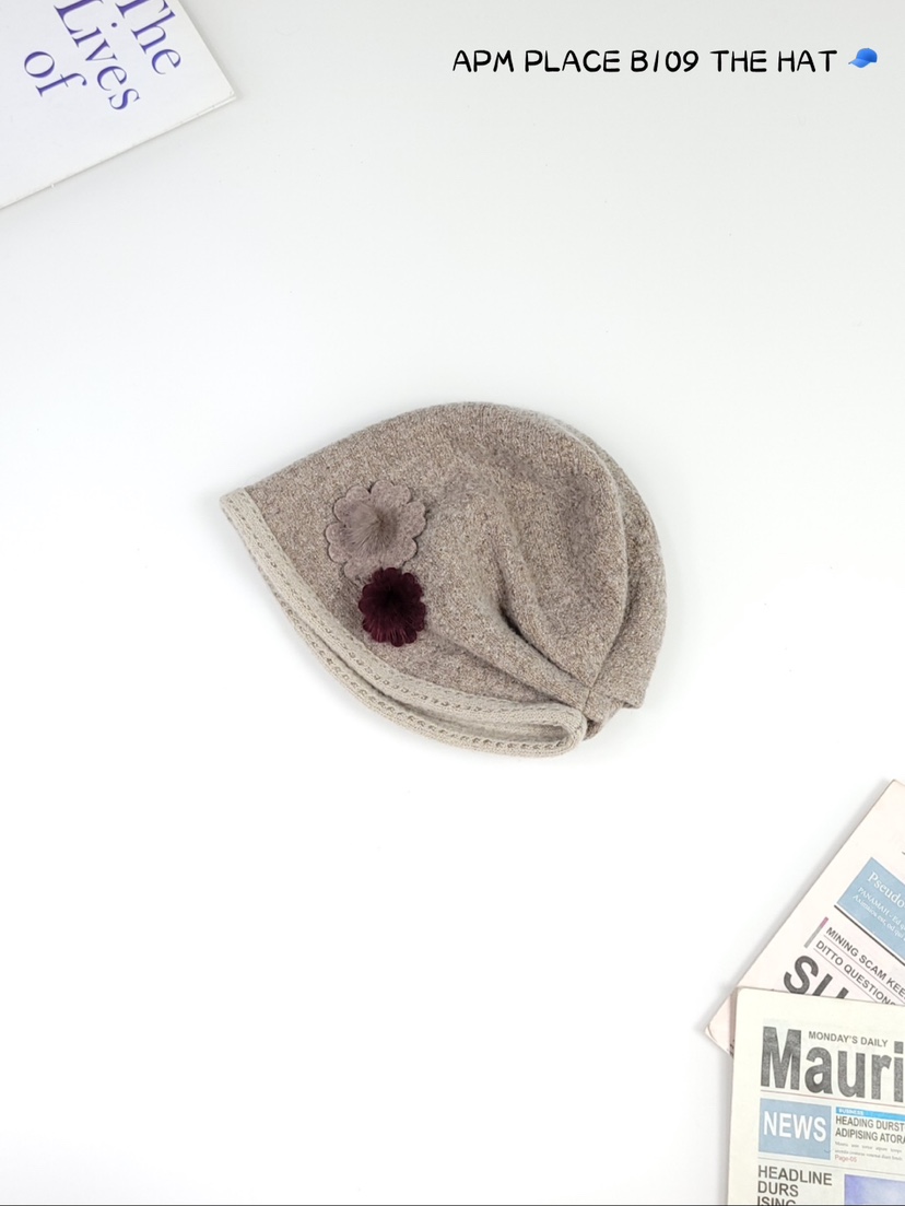 THE HAT韓國直郵東大門代購女裝新品24秋冬熱賣帽子褶皺THE HAT帽子圖色4