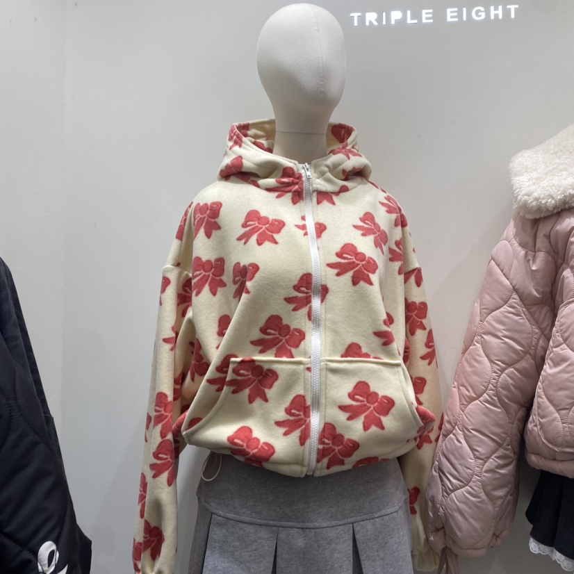 VINTAGE888/TRIPLE EIGHT韓國直郵東大門代購女裝新品24秋冬夾克抓絨連帽VINTAGE888/TRIPLE EIGHT夾克圖色3