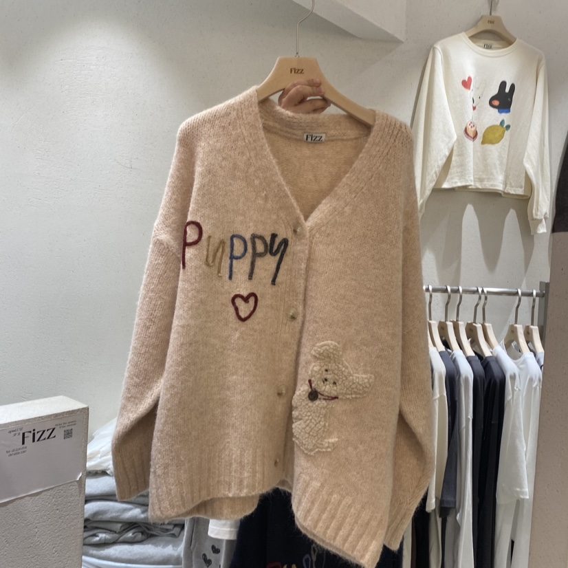 FIZZ韓國直郵女裝新款熱賣24秋冬休閑職業真品人氣推薦毛衣FIZZ毛衣