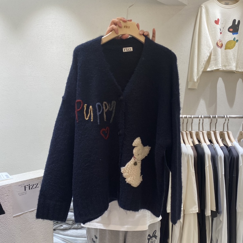 FIZZ韓國直郵女裝新款熱賣24秋冬休閑職業真品人氣推薦毛衣FIZZ毛衣圖色2