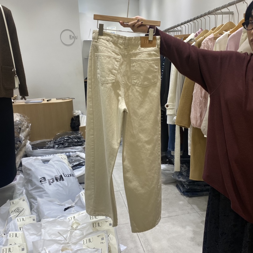 EN.U直郵韓國代購女裝新款時尚24秋冬休閑熱賣休閑褲加絨EN.U休閑褲
