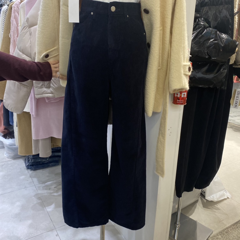 EN.U韓國直郵東大門代購女裝新品真品休閑職業休閑褲燈芯絨EN.U休閑褲圖色2