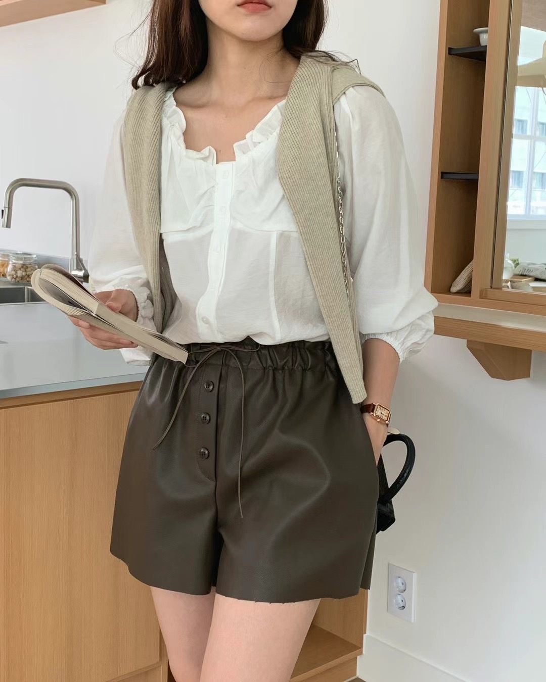 JUNO韓國直郵東大門實拍女裝新款推薦24秋冬人氣熱賣短褲JUNO短褲