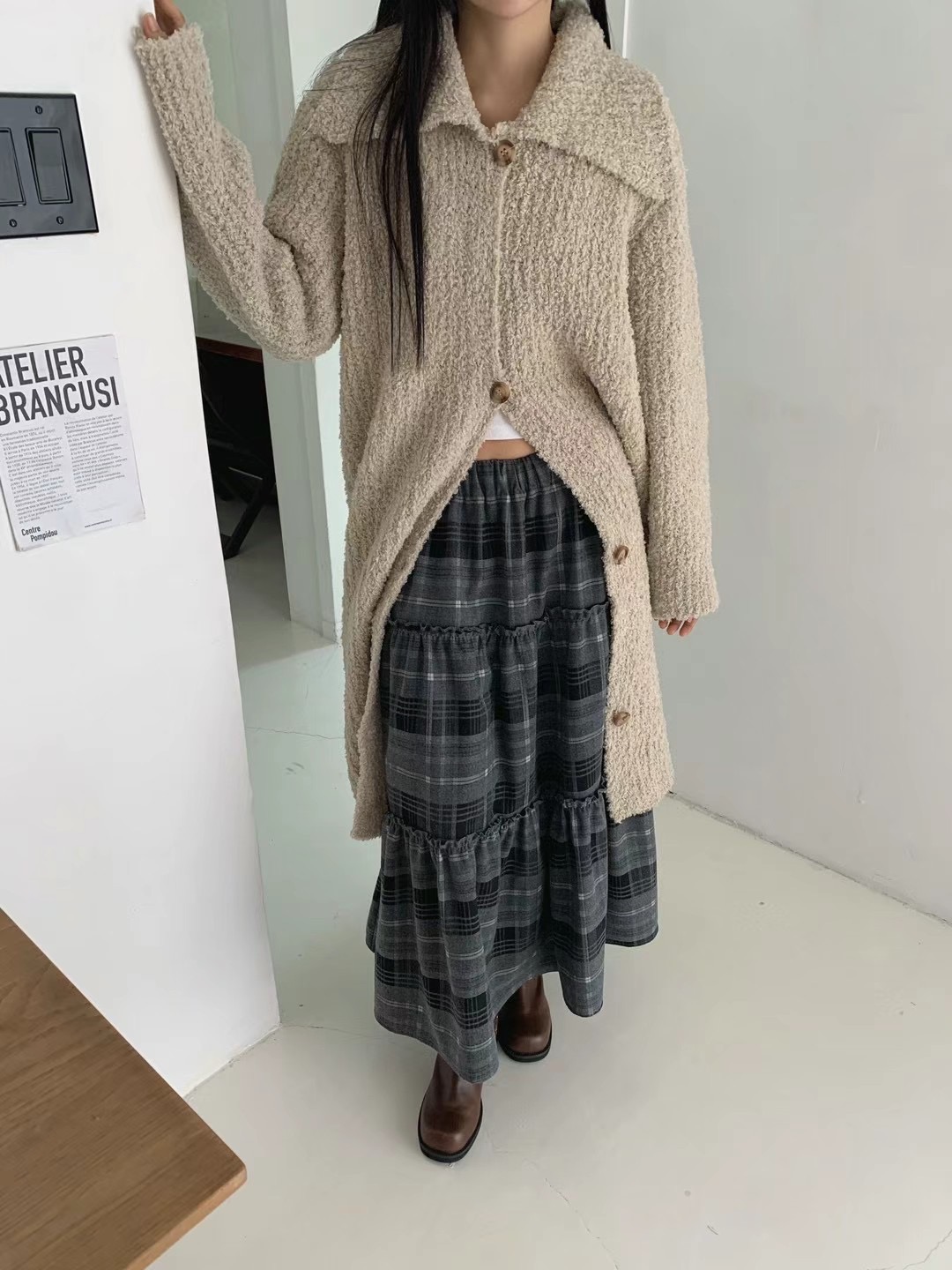 GROW韓國直郵東大門代購女裝新品人氣24秋冬時尚職業長裙GROW/WHERE'LL長裙