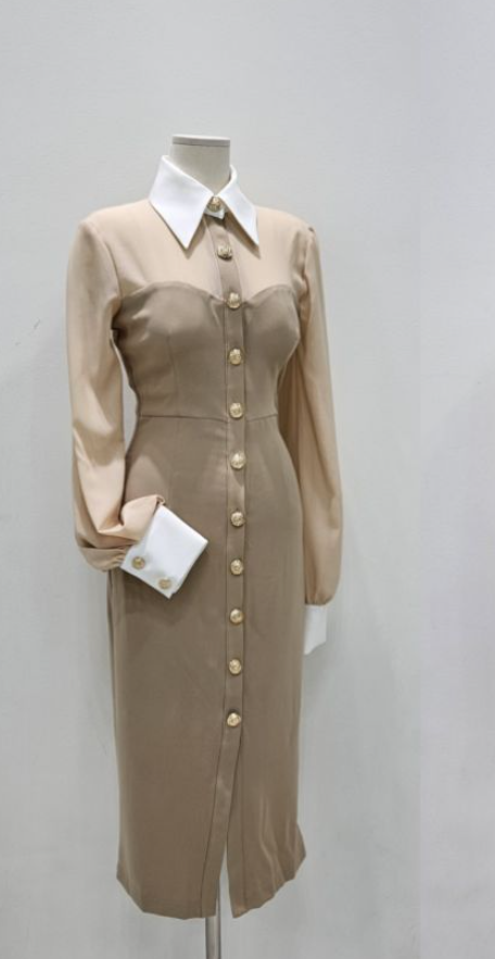 high heels直郵韓國代購女裝新品24秋冬休閑職業真品連衣裙HIGH HEELS連衣裙