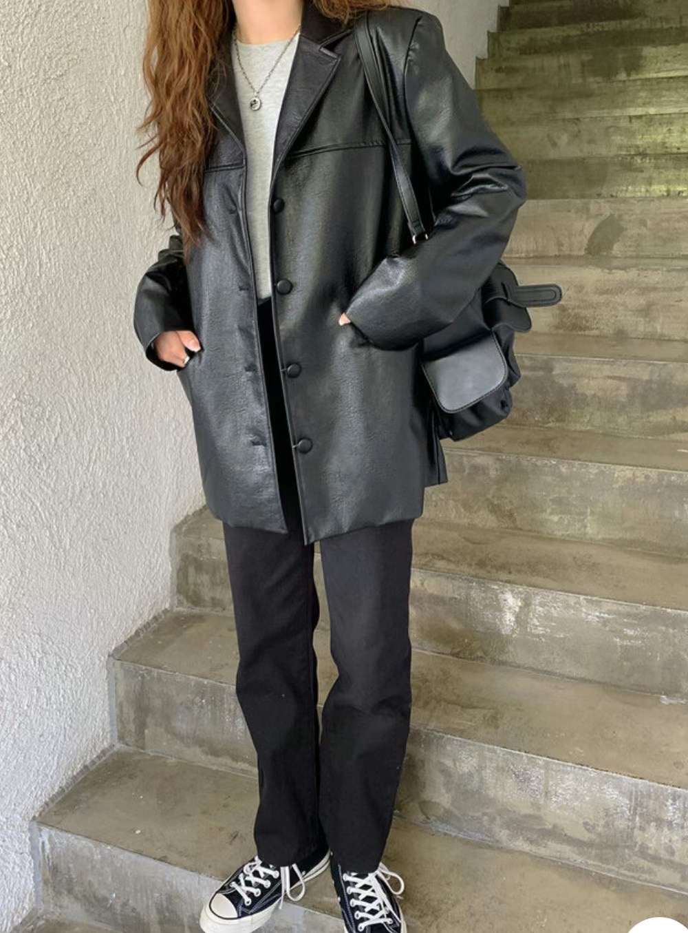 JUNO韓國直郵女裝新品職業真品休閑熱賣24秋冬推薦夾克皮革JUNO夾克圖色2