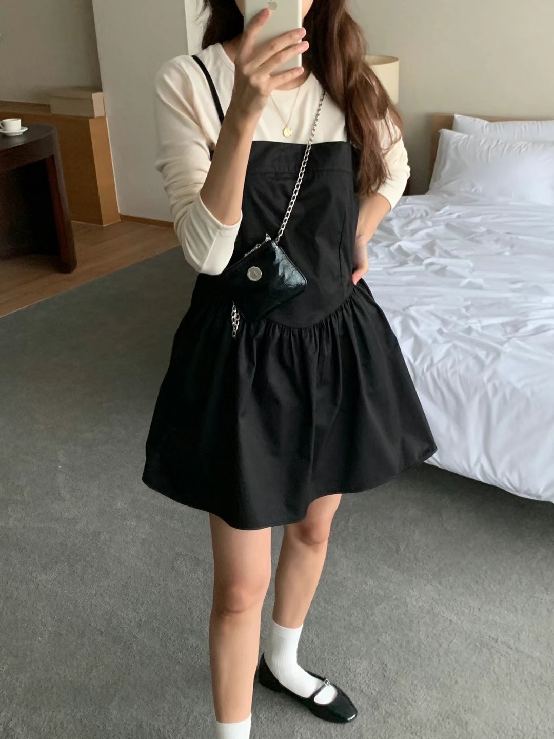 JUNO韓國直郵東大門實拍女裝新款24秋冬推薦熱賣時尚連衣裙JUNO連衣裙圖色2