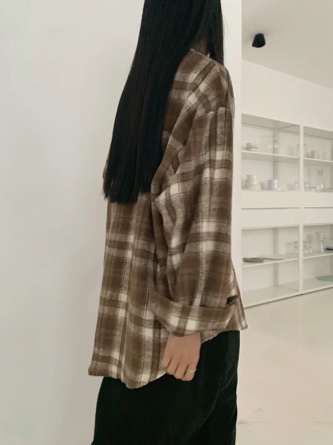 GROW直郵韓國代購女裝新品24秋冬真品休閑時尚襯衫蕾絲衫GROW/WHERE'LL襯衫/蕾絲衫