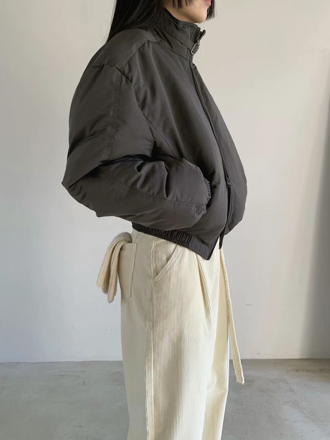 GROW韓國直郵東大門實拍女裝新品熱賣職業推薦真品短款棉服GROW/WHERE'LL短款棉服