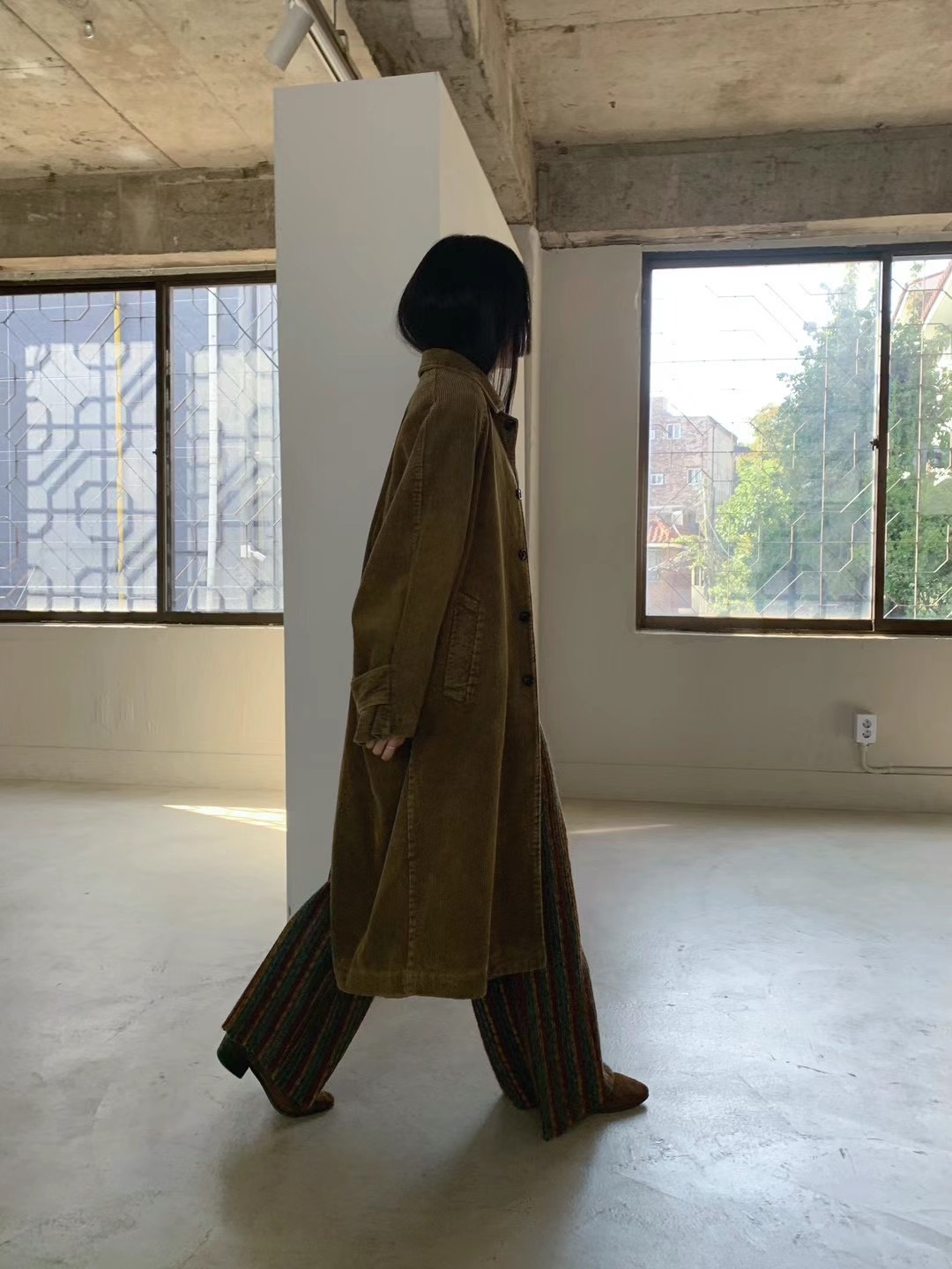 GROW韓國直郵東大門實拍女裝新品推薦休閑熱賣時尚中長款大衣GROW/WHERE'LL中長款大衣