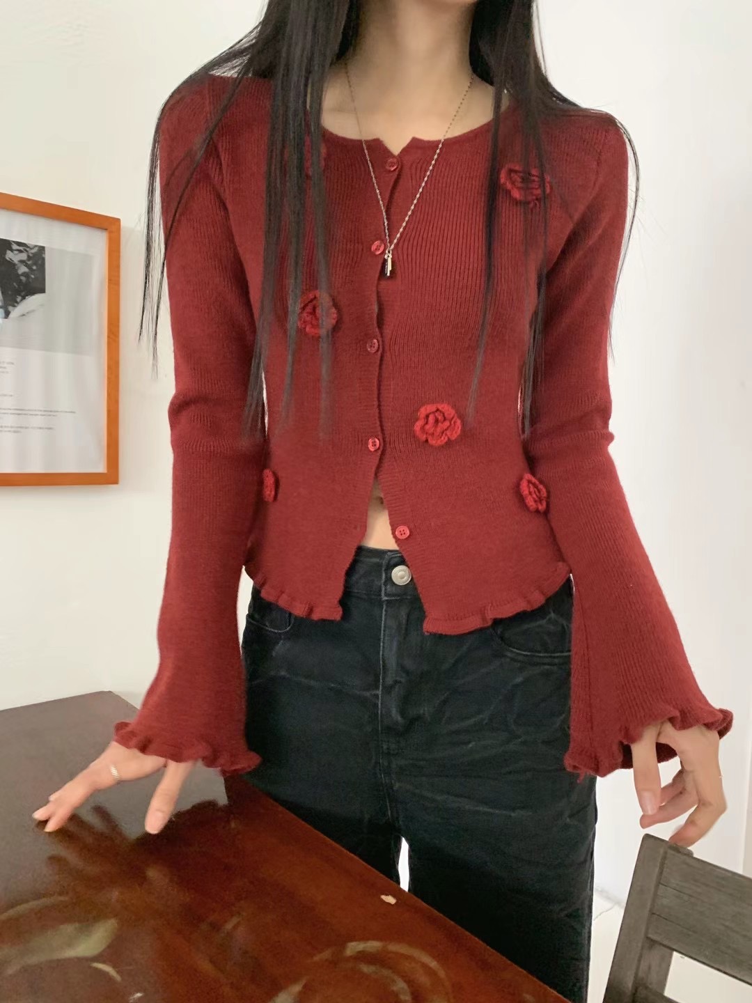 GROW直郵韓國代購女裝新款熱賣真品人氣職業24秋冬針織衫GROW/WHERE'LL針織衫
