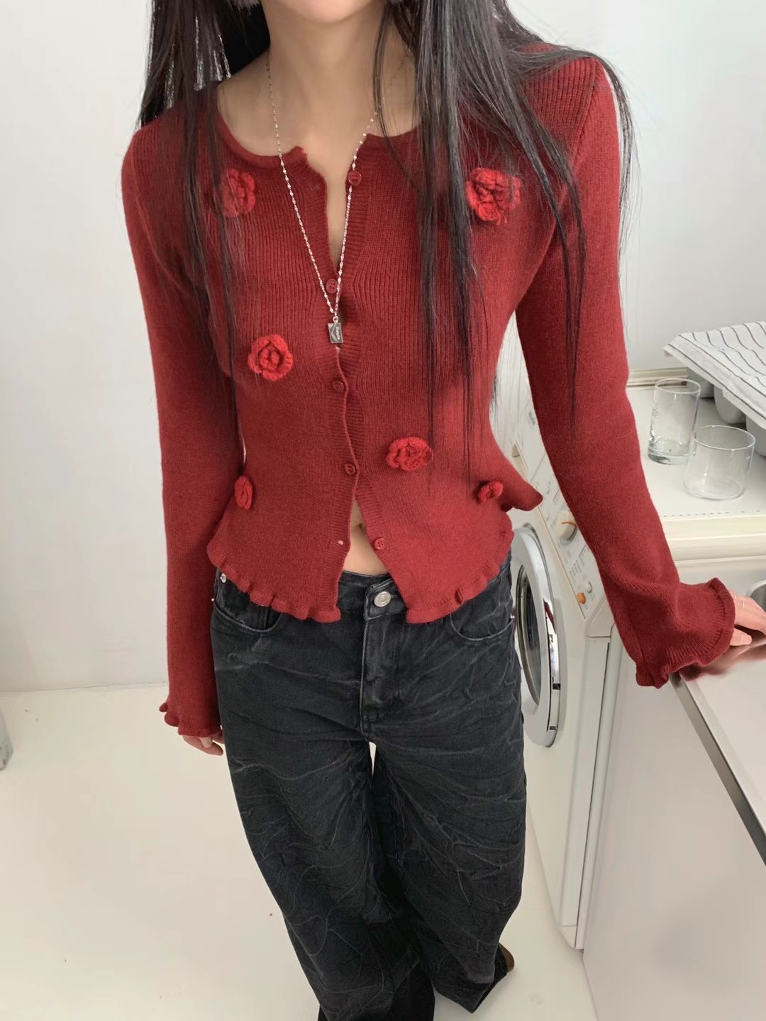 GROW直郵韓國代購女裝新款熱賣真品人氣職業24秋冬針織衫GROW/WHERE'LL針織衫圖色2