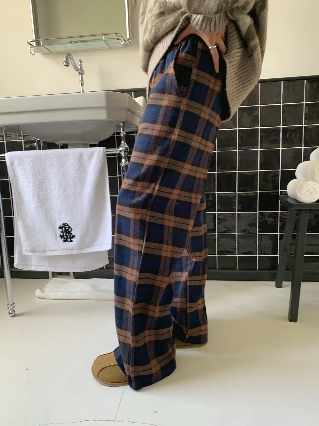 GROW韓國直郵東大門代購女裝新品時尚24秋冬真品人氣休閑褲GROW/WHERE'LL休閑褲