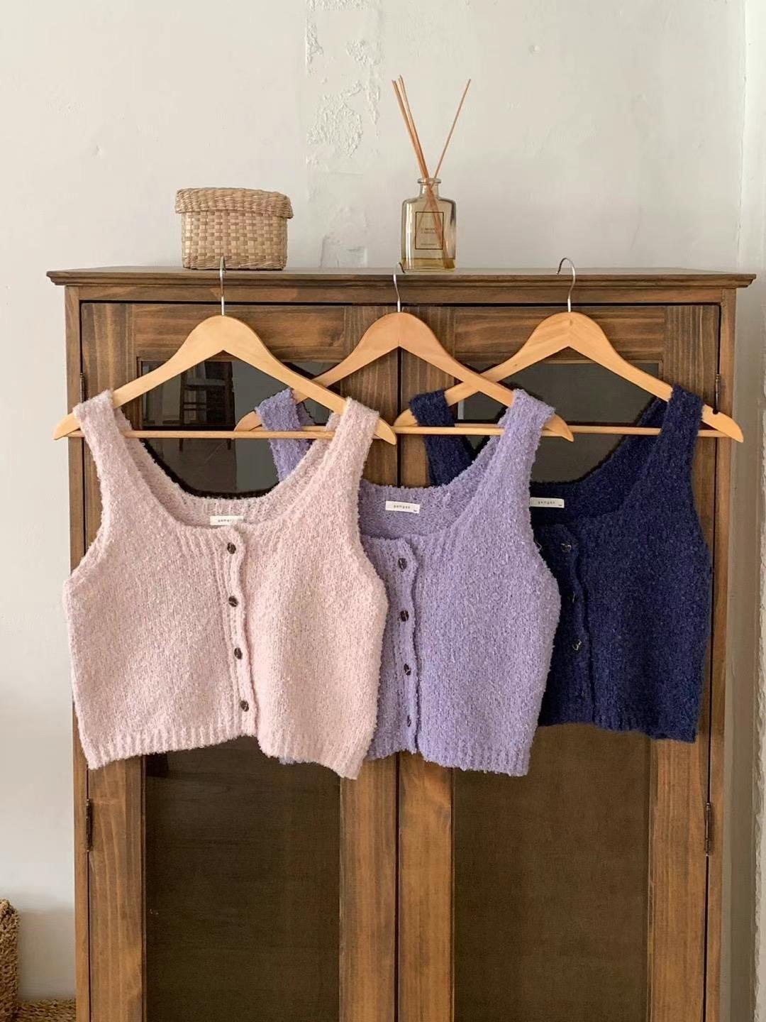 GAMGAK直郵韓國代購女裝新品人氣時尚24秋冬吊帶背心不含內搭GAMGAK吊帶/背心