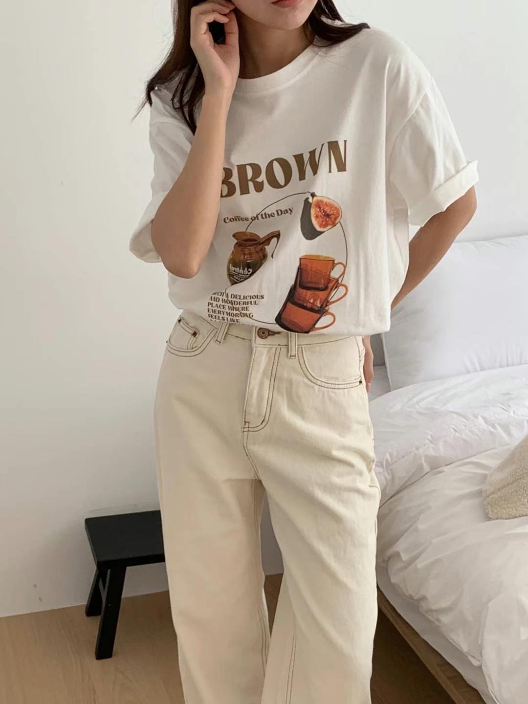 GAMGAK韓國直郵東大門實拍女裝新品人氣24秋冬時尚推薦T恤GAMGAKT恤