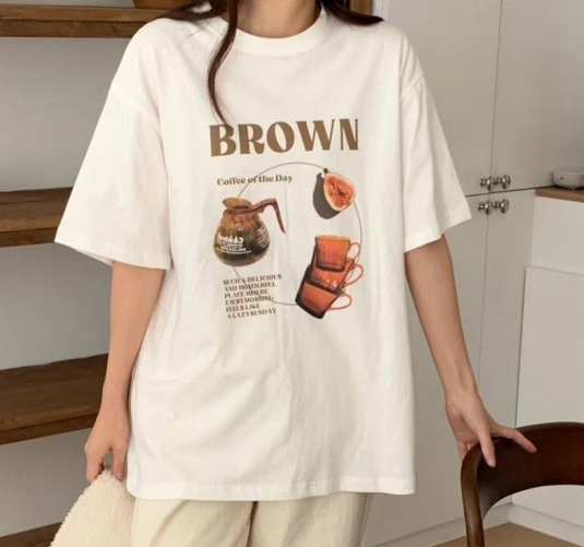 GAMGAK韓國直郵東大門實拍女裝新品人氣24秋冬時尚推薦T恤GAMGAKT恤圖色1