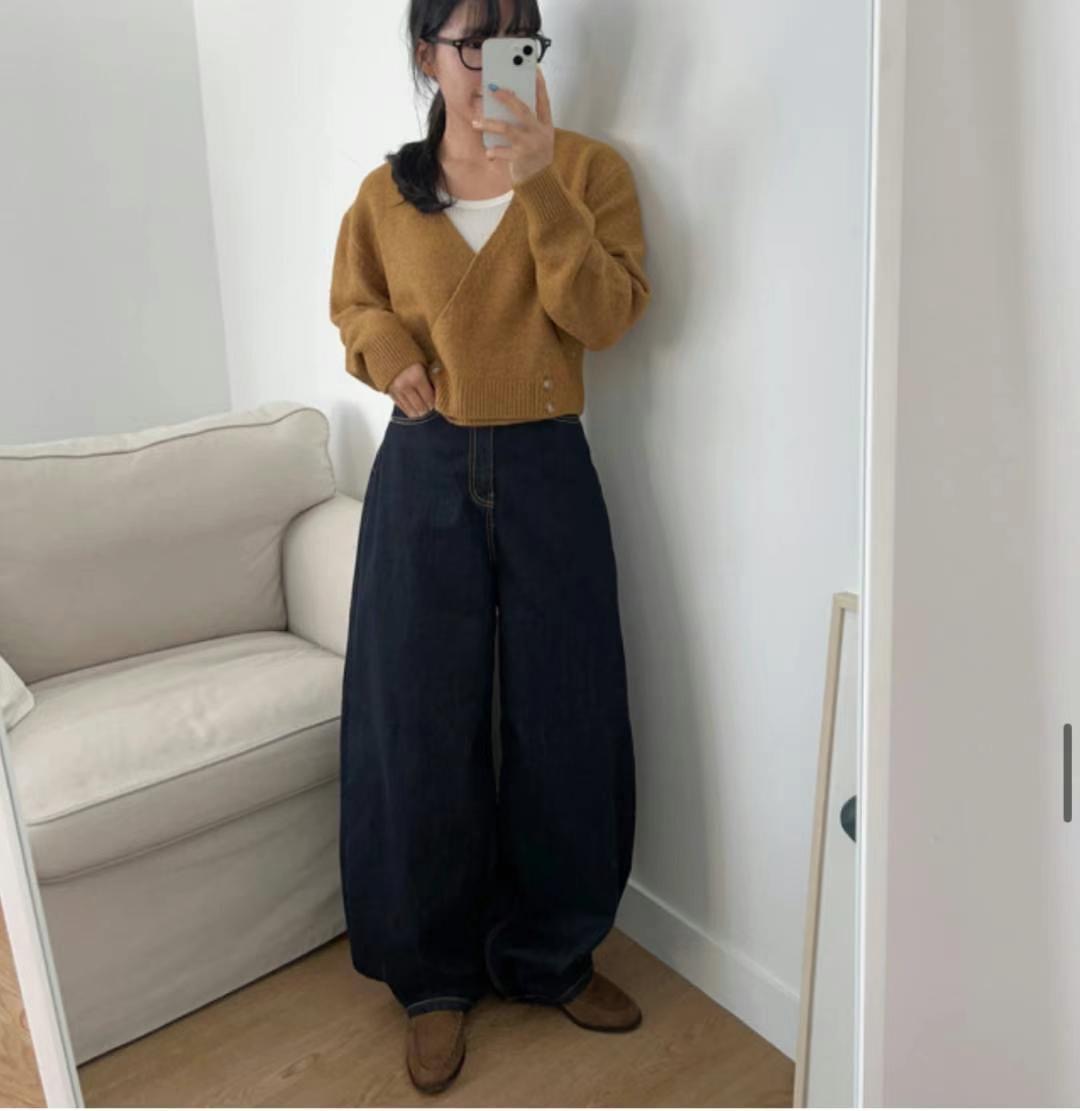 1one.chaser韓國直郵女裝新品人氣休閑24秋冬職業牛仔褲1one.chaser牛仔褲