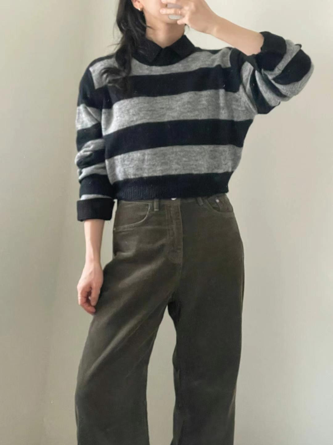 GAMGAK韓國直郵東大門代購女裝新款推薦職業熱賣休閑褲燈心絨GAMGAK休閑褲