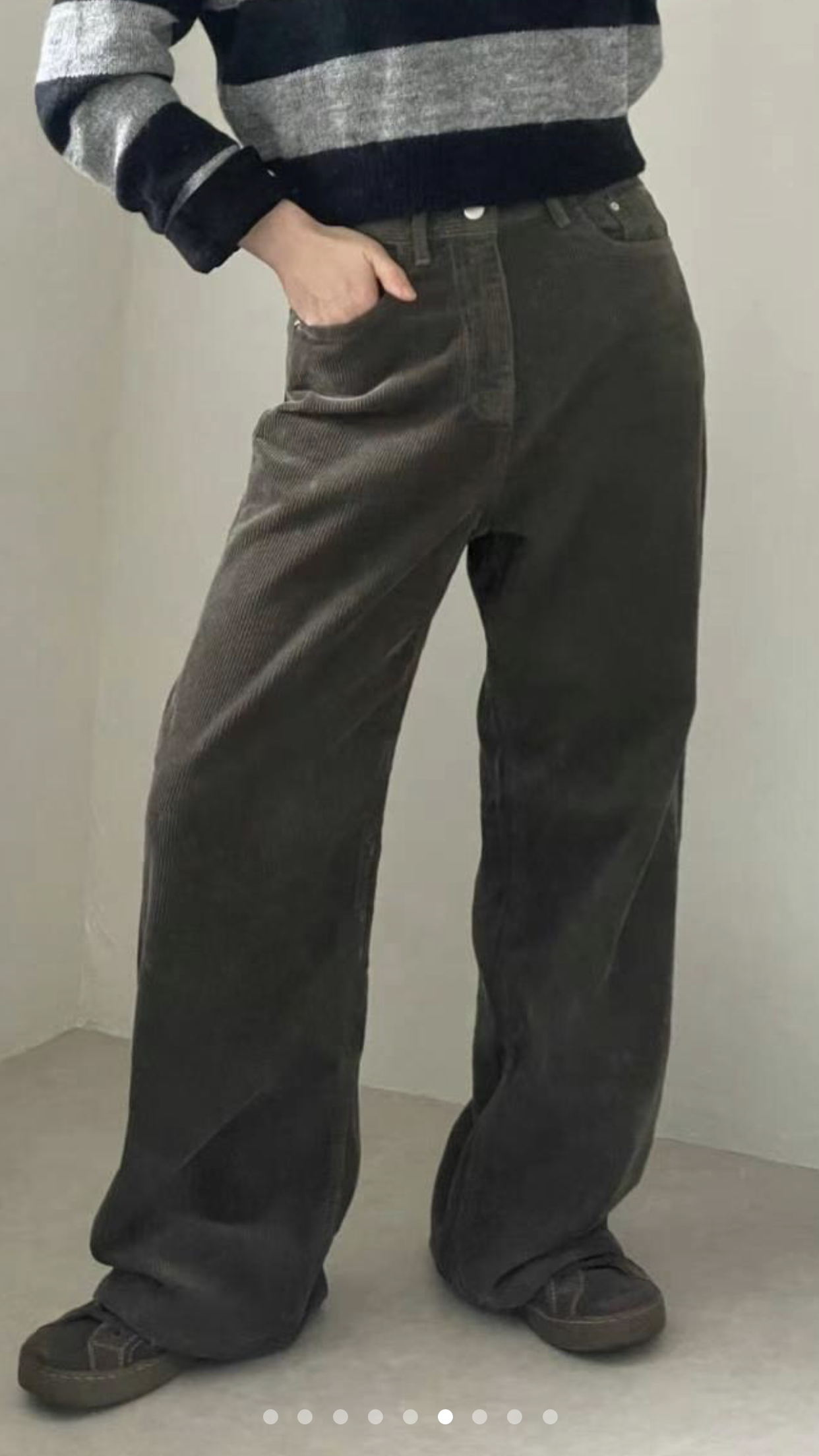 GAMGAK韓國直郵東大門代購女裝新款推薦職業熱賣休閑褲燈心絨GAMGAK休閑褲圖色3