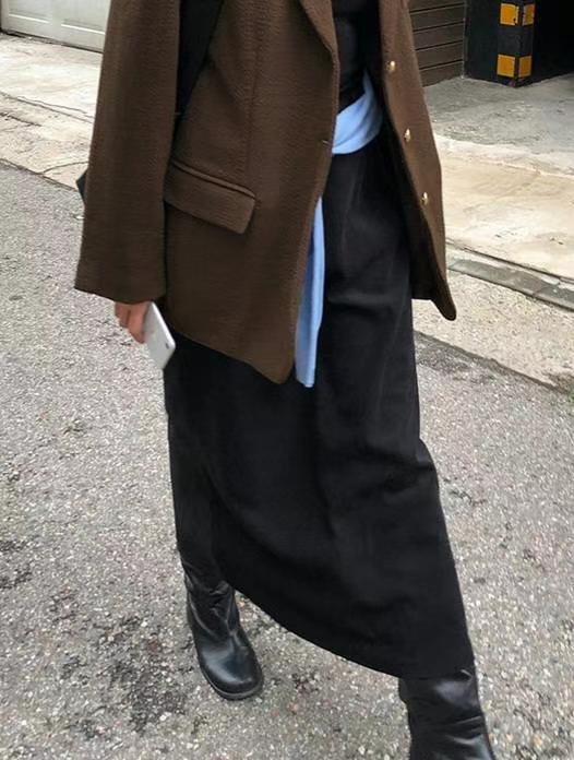 GAMGAK韓國直郵女裝新品24秋冬熱賣時尚休閑職業人氣長裙GAMGAK長裙