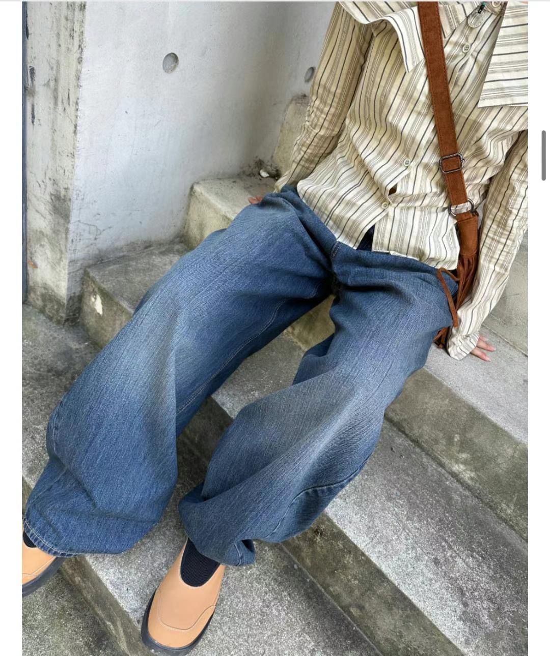 1one.chaser韓國直郵女裝新品時尚熱賣24秋冬人氣牛仔褲1one.chaser牛仔褲