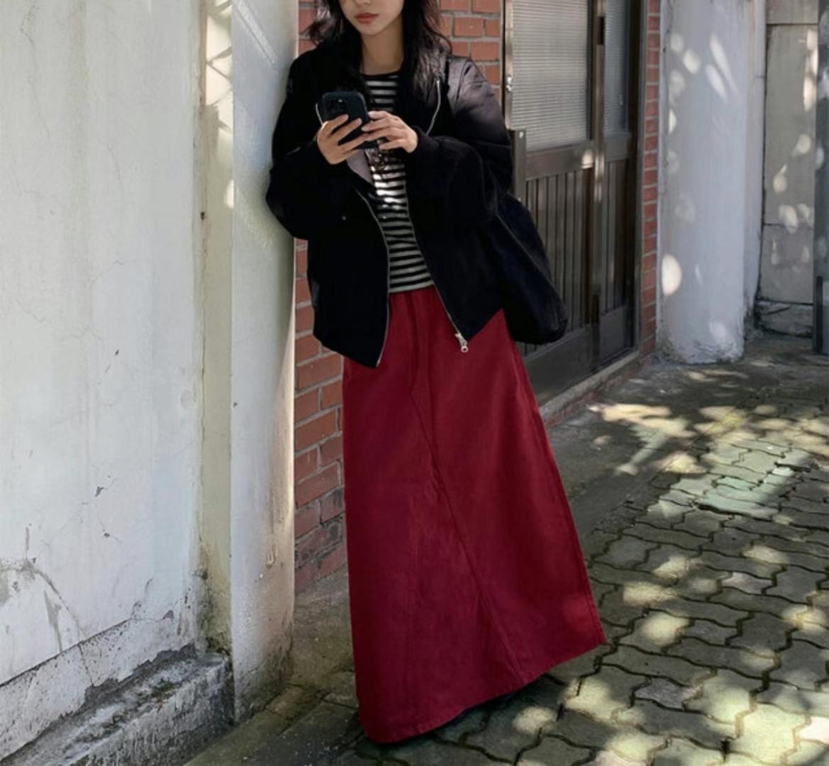 1one.chaser直郵韓國代購女裝新款真品休閑熱賣職業人氣長裙1one.chaser長裙