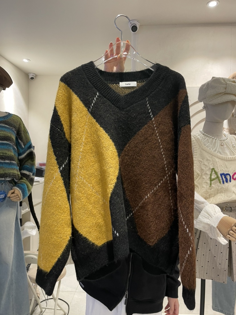 FARBE直郵韓國代購女裝新品休閑時尚真品熱賣24秋冬針織衫PLATFORM針織衫圖色2