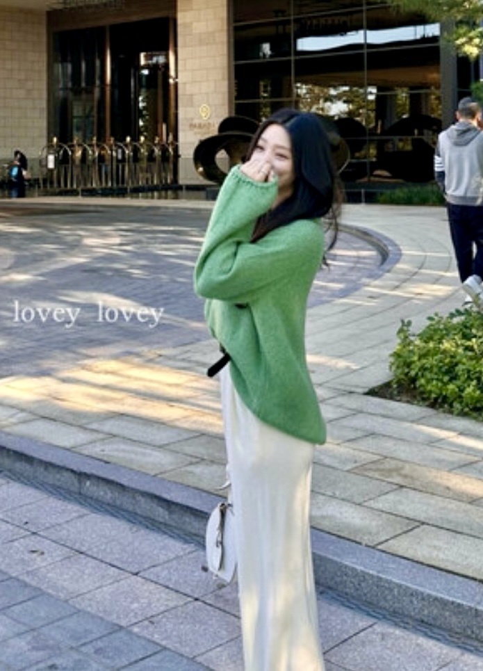 AVEC-OT韓國直郵東大門代購女裝新品推薦人氣真品針織衫圓領AVEC-OT針織衫