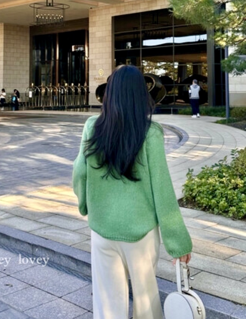 AVEC-OT韓國直郵東大門代購女裝新品推薦人氣真品針織衫圓領AVEC-OT針織衫