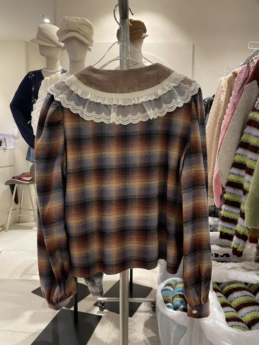 FARBE韓國直郵東大門實拍女裝新款熱賣24秋冬時尚襯衫蕾絲衫PLATFORM襯衫/蕾絲衫