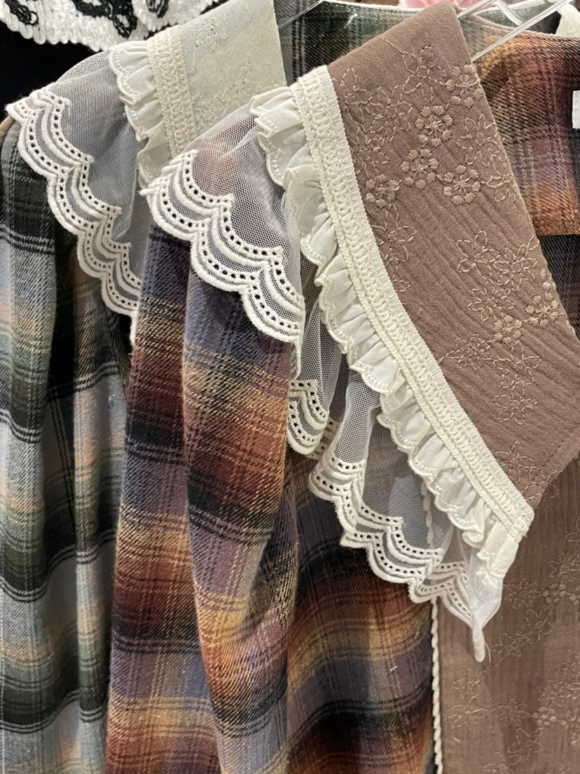 FARBE韓國直郵東大門實拍女裝新款熱賣24秋冬時尚襯衫蕾絲衫PLATFORM襯衫/蕾絲衫