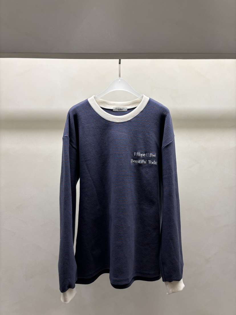 Waller直郵韓國代購女裝新品真品時尚休閑推薦人氣24秋冬長袖T恤NOTHING長袖T恤