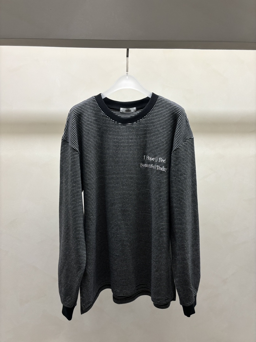 Waller直郵韓國代購女裝新品真品時尚休閑推薦人氣24秋冬長袖T恤NOTHING長袖T恤