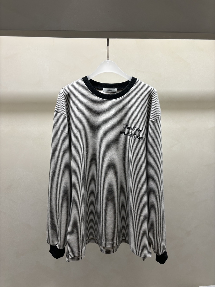 Waller直郵韓國代購女裝新品真品時尚休閑推薦人氣24秋冬長袖T恤NOTHING長袖T恤