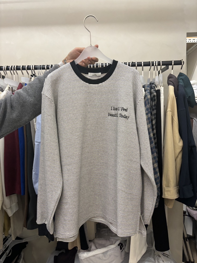 Waller直郵韓國代購女裝新品真品時尚休閑推薦人氣24秋冬長袖T恤NOTHING長袖T恤圖色3
