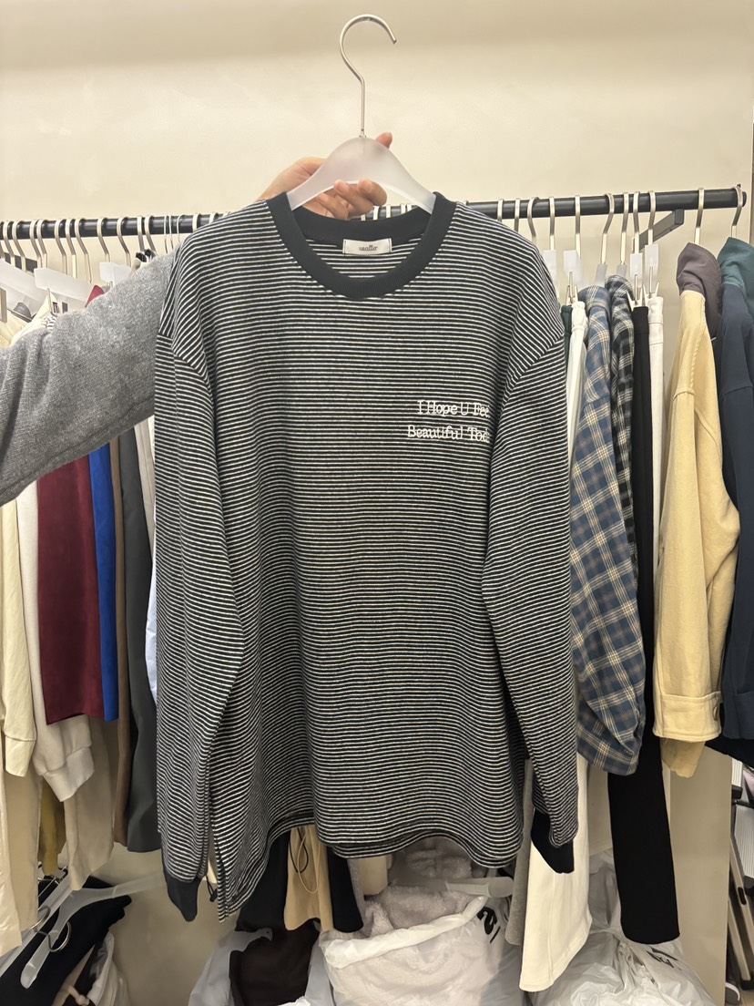 Waller直郵韓國代購女裝新品真品時尚休閑推薦人氣24秋冬長袖T恤NOTHING長袖T恤圖色4