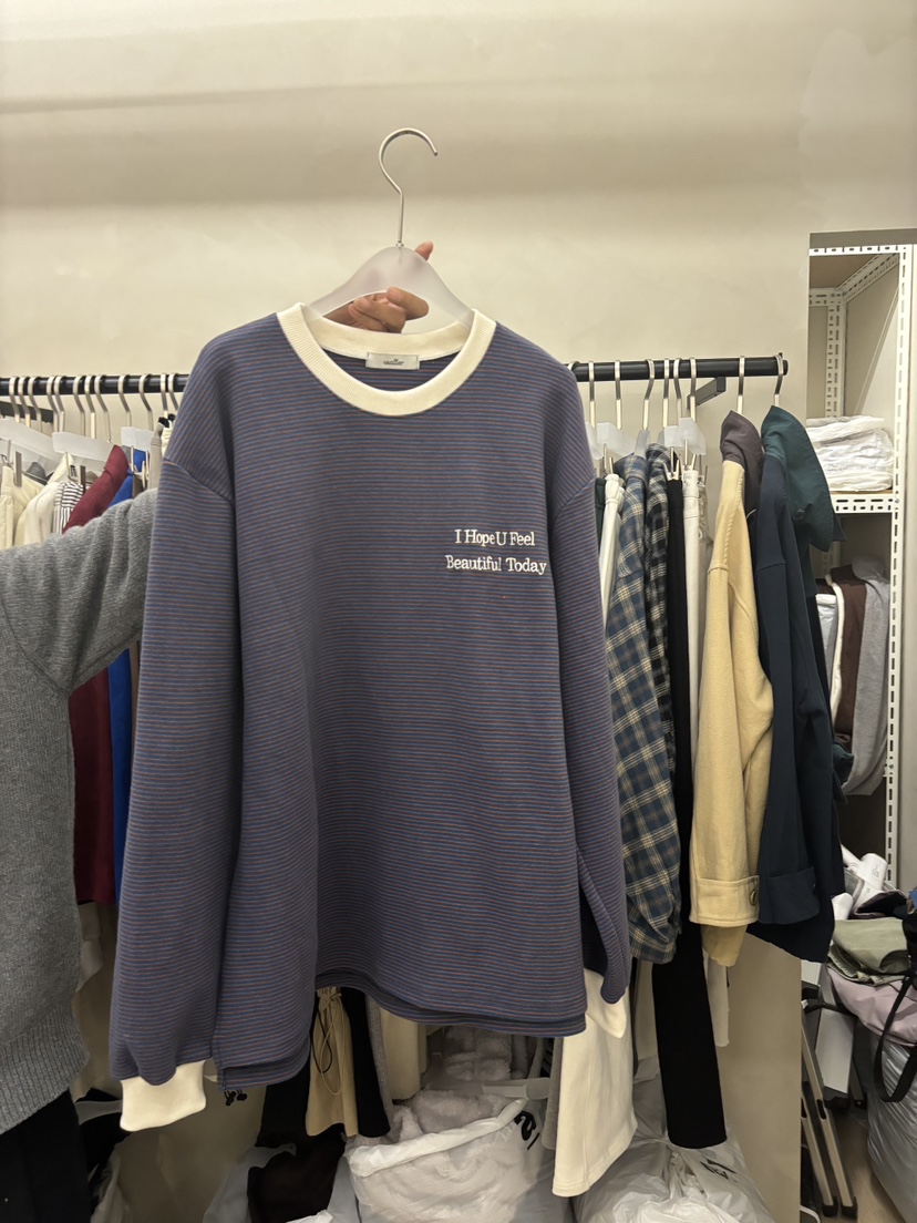 Waller直郵韓國代購女裝新品真品時尚休閑推薦人氣24秋冬長袖T恤NOTHING長袖T恤圖色5