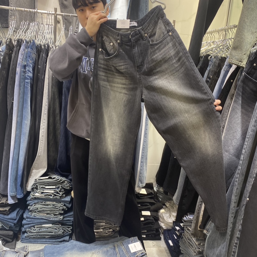 TRIPLE J韓國直郵東大門實拍女裝新品24秋冬休閑職業牛仔褲TRIPLE J牛仔褲