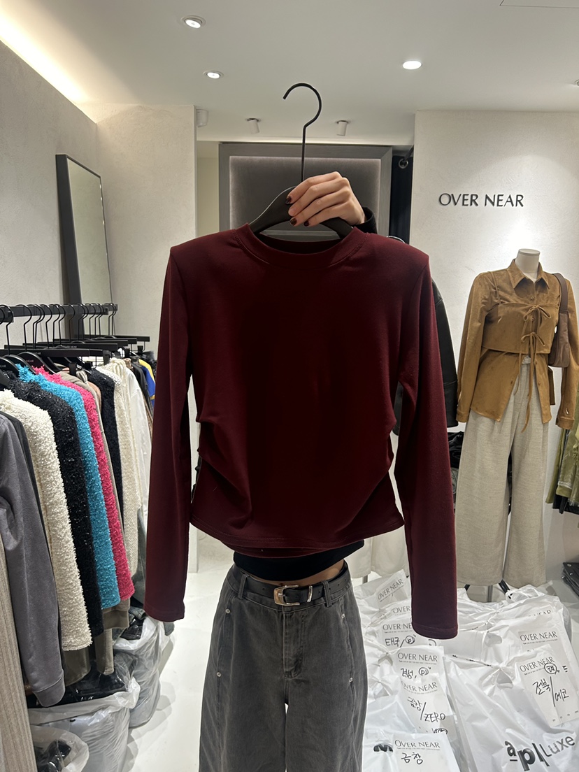 NAME VALUE韓國直郵女裝新品人氣職業休閑推薦時尚長袖T恤OVER NEAR長袖T恤