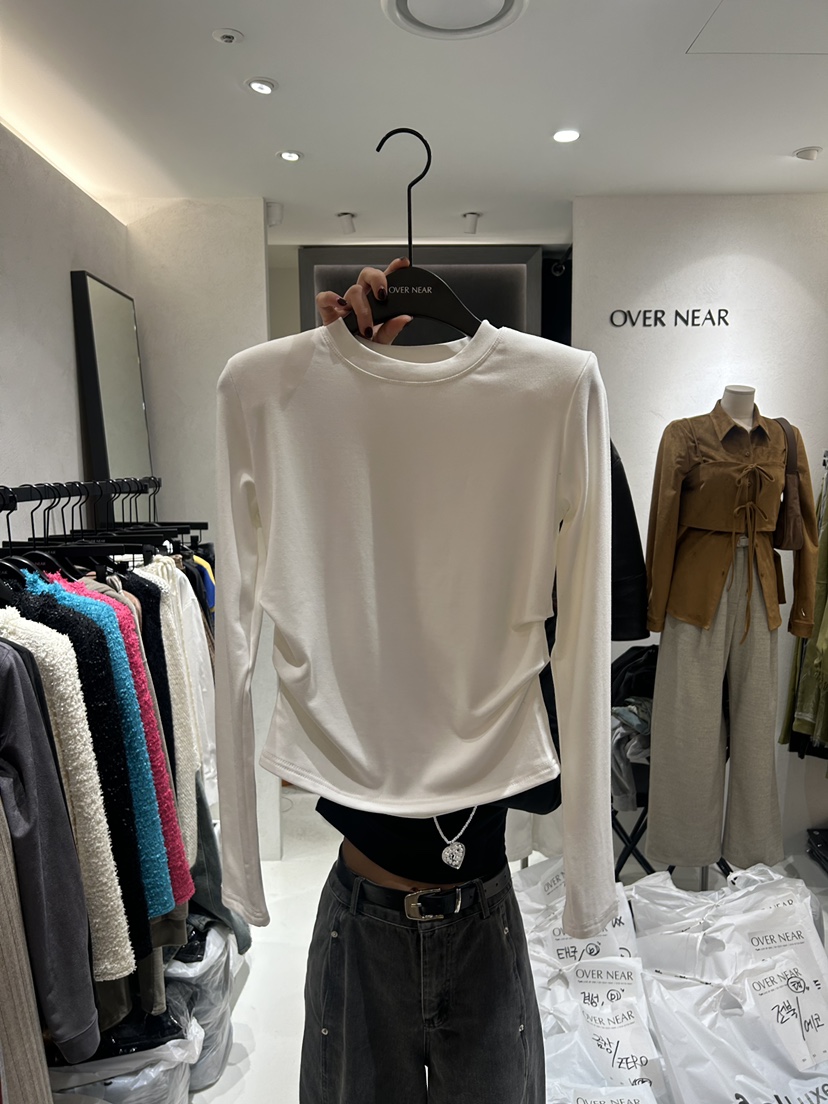 NAME VALUE韓國直郵女裝新品人氣職業休閑推薦時尚長袖T恤OVER NEAR長袖T恤圖色2