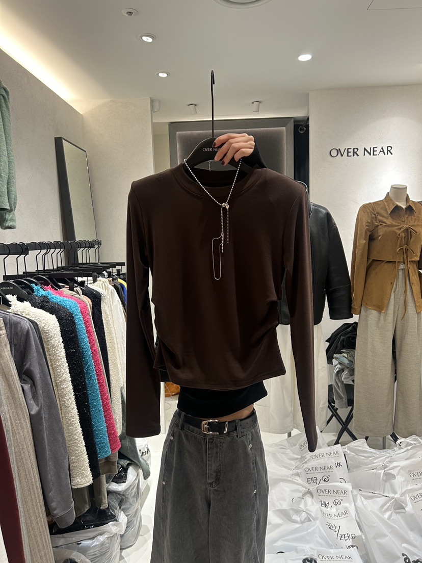 NAME VALUE韓國直郵女裝新品人氣職業休閑推薦時尚長袖T恤OVER NEAR長袖T恤圖色3