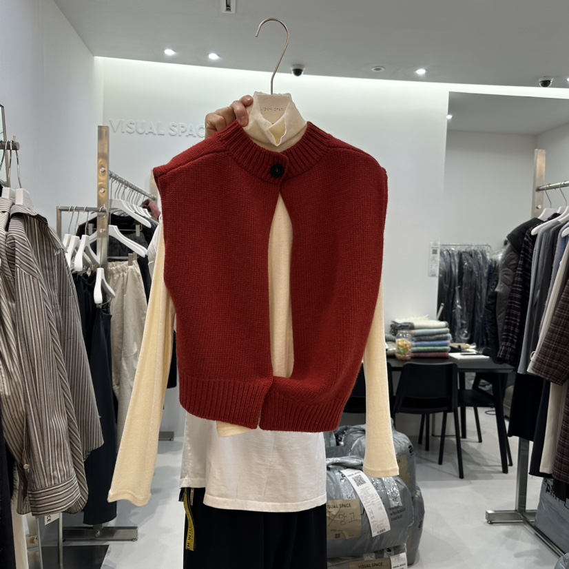 VISUAL SPACE直郵韓國代購女裝新款熱賣推薦職業24秋冬吊帶背心VISUAL SPACE吊帶/背心